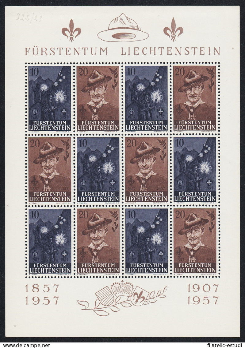 Liechtenstein 322/23 1957 Minihojita Lor Baden Powell MNH - Sonstige & Ohne Zuordnung