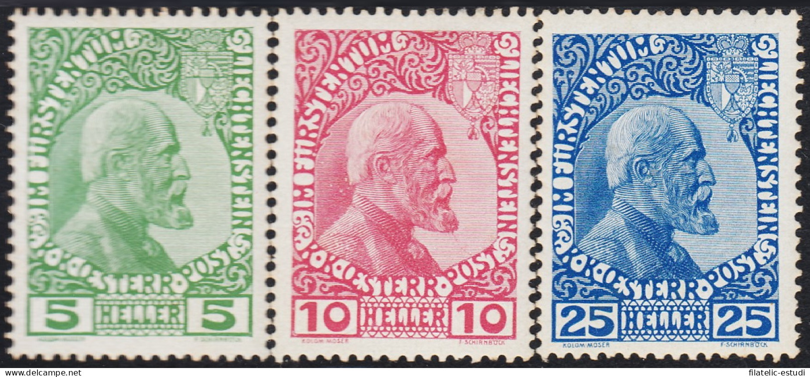 Liechtenstein 1/3 1912/15 Príncipe Juan II MH - Andere & Zonder Classificatie