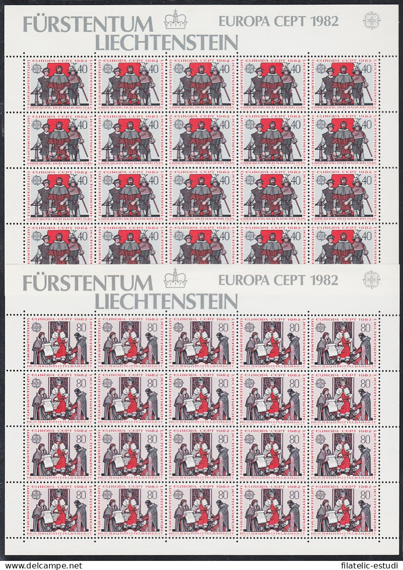 Liechtenstein 732/33 1982 Minihojita Europa Hechos Históricos MNH - Other & Unclassified