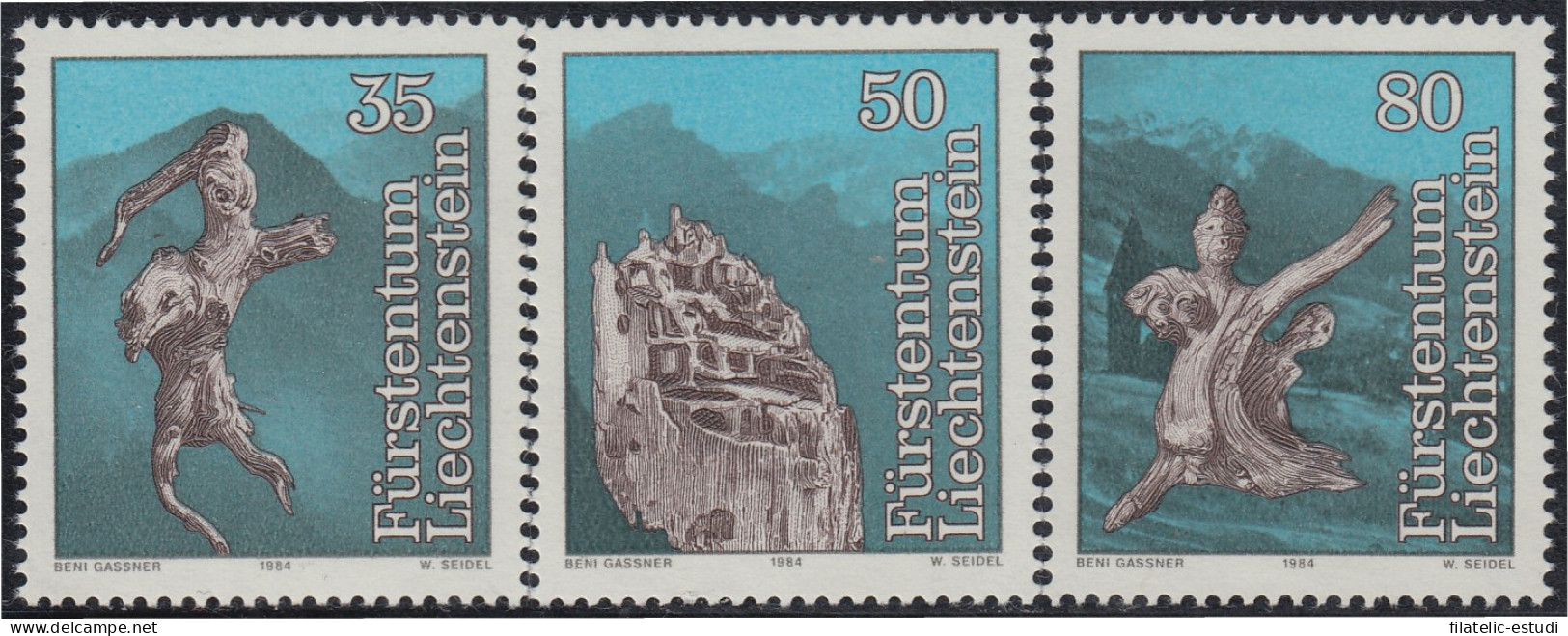 Liechtenstein 784/86 1984 Leyendas MNH - Altri & Non Classificati