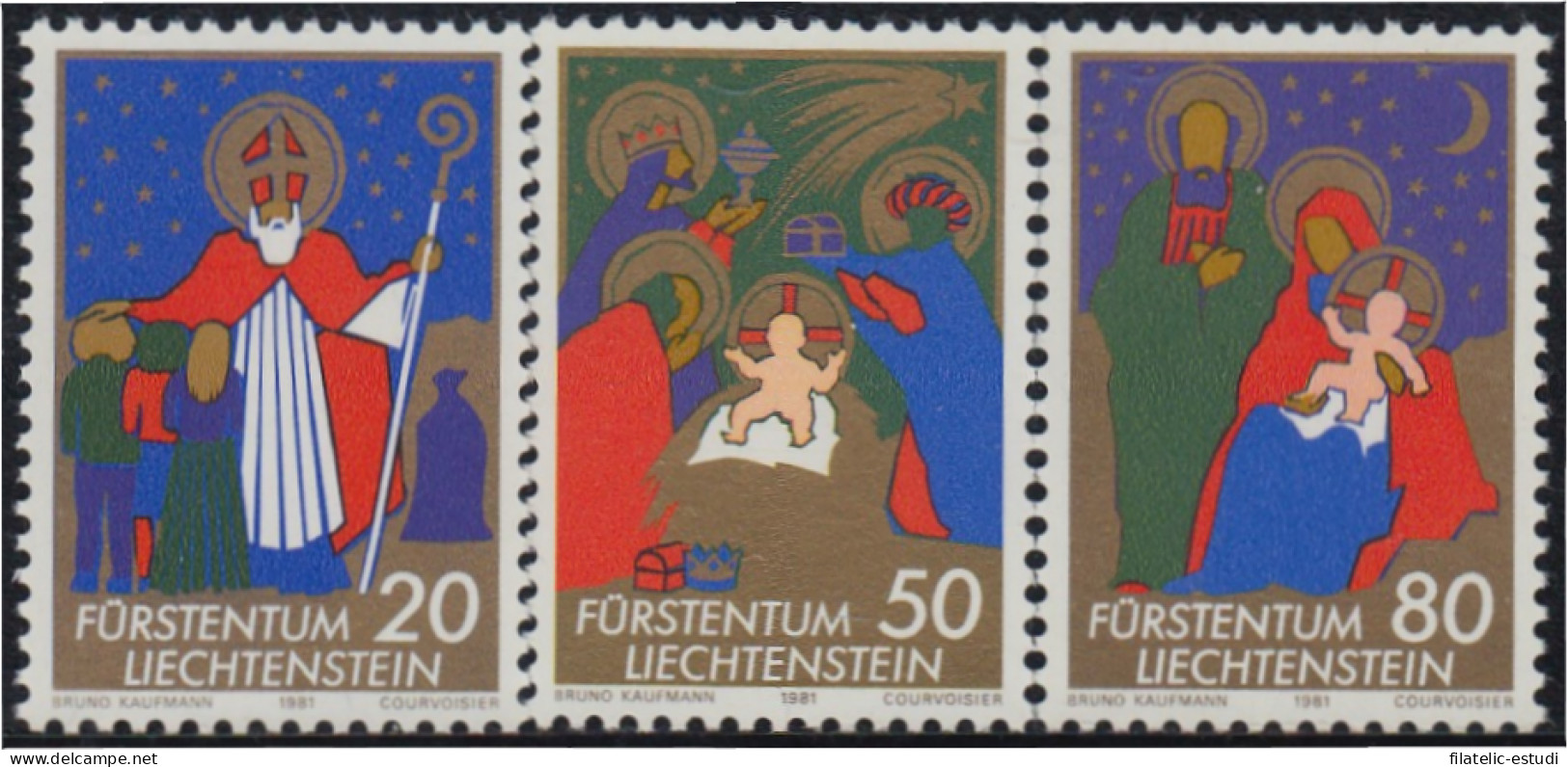 Liechtenstein 729/31 1981 Navidad Christmas MNH - Sonstige & Ohne Zuordnung