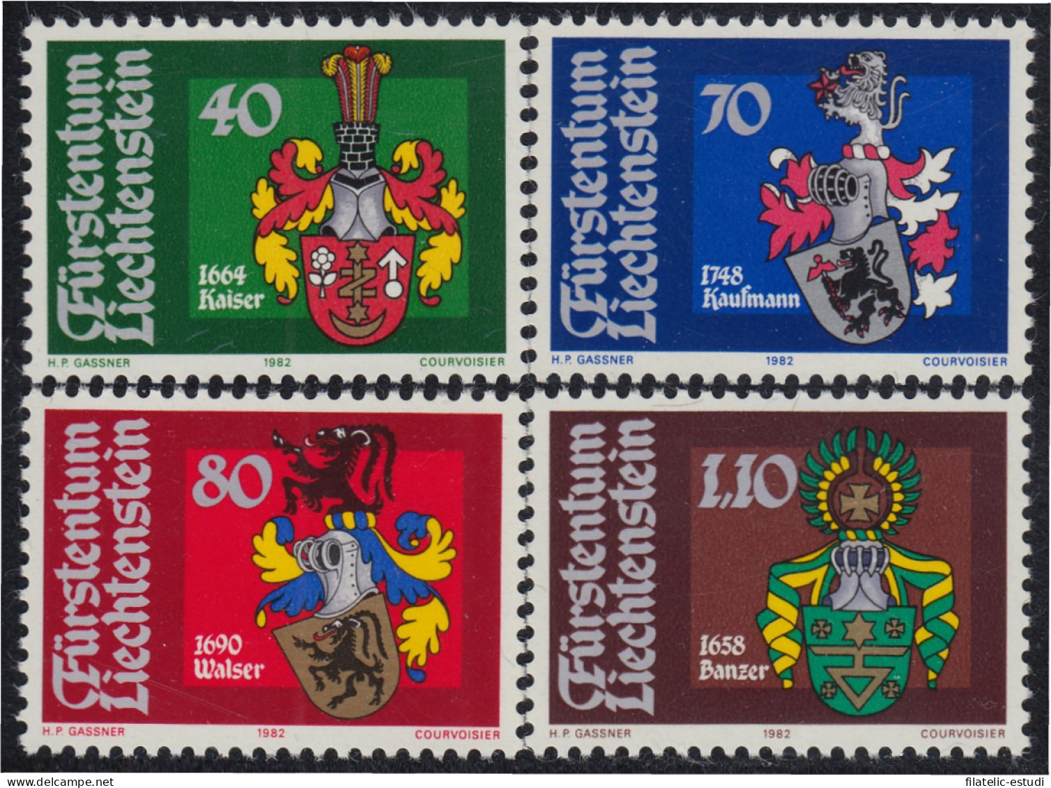 Liechtenstein 734/37 1982 Escudos Shields MNH - Sonstige & Ohne Zuordnung