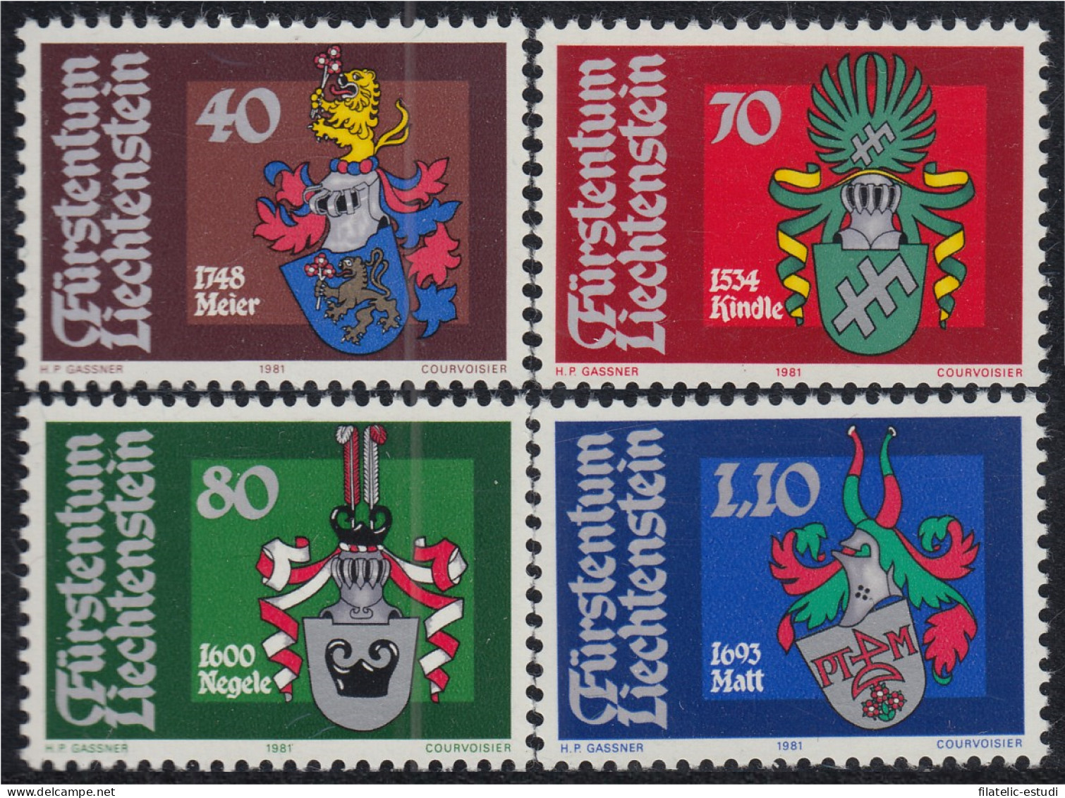 Liechtenstein 707/10 1981 Escudos Shield MNH - Autres & Non Classés