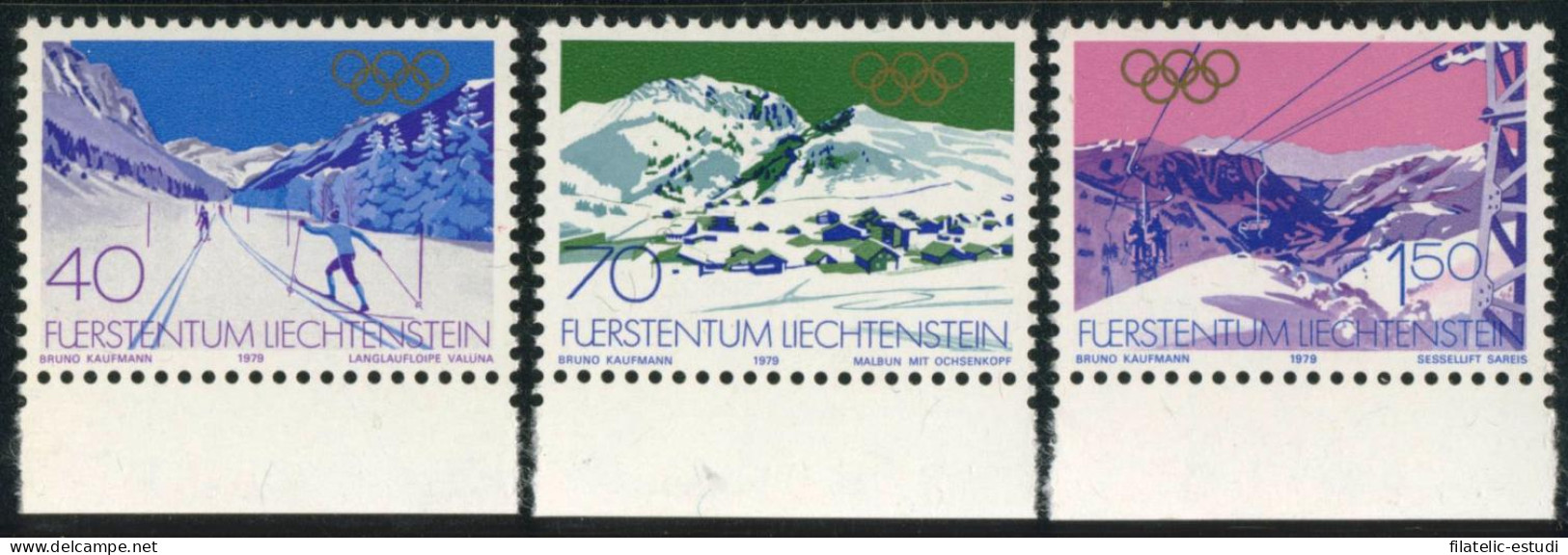 DEP2/S Liechtenstein Nº 679/81  1979 JJOO De Invierno De Lake Placid Lujo - Other & Unclassified