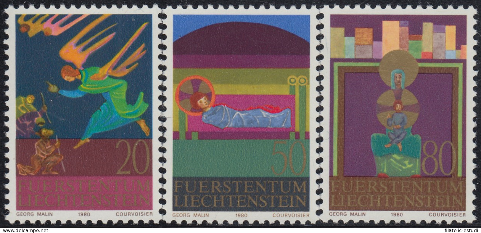 Liechtenstein 702/04 1980 Navidad Chrismas MNH - Sonstige & Ohne Zuordnung