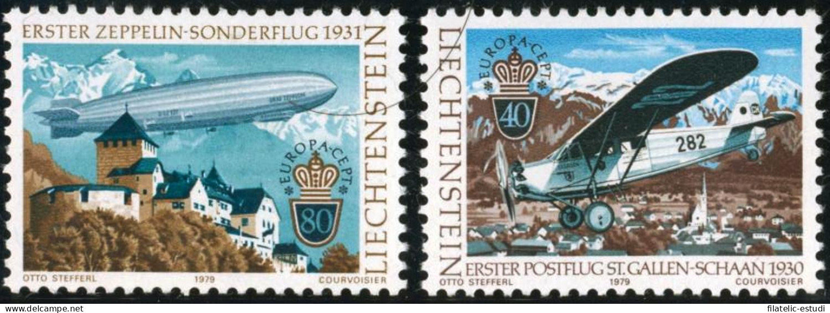 TRA2 Liechtenstein  Nº 664/65  1979  Europa-servicio Postal Aéreo-Lujo - Autres & Non Classés