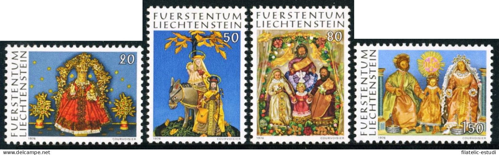 REL/S Liechtenstein  Nº 603/06  1976  Navidad-arte Popular-Lujo - Autres & Non Classés