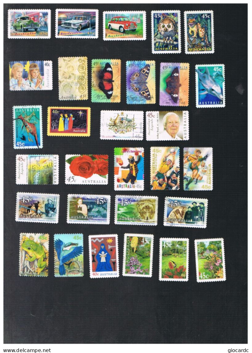 AUSTRALIA  -  LOT OF 30 DIFFERENT STAMPS -      USED° - LOTTO 3 - Used Stamps