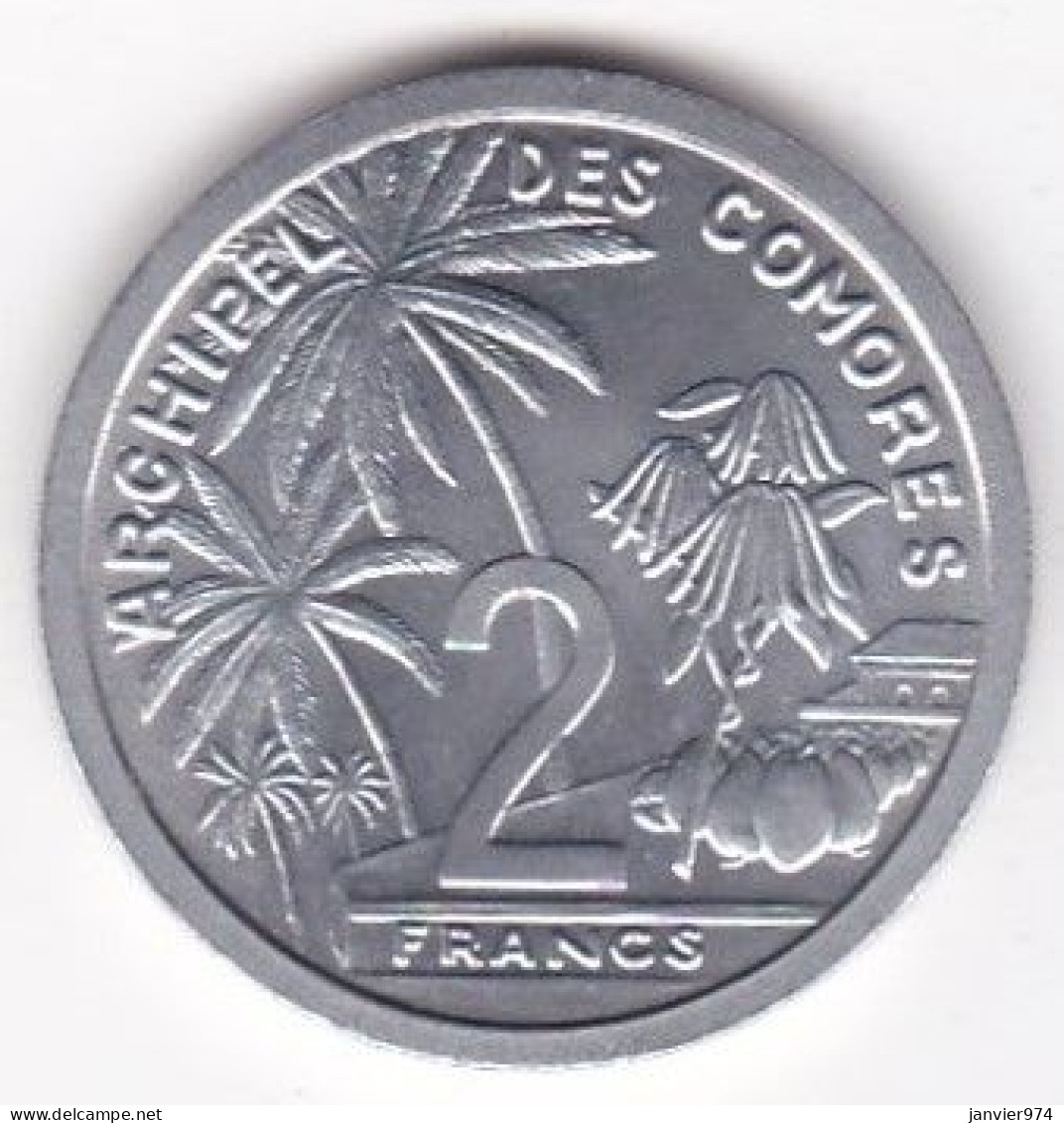 Archipel Des Comores , Republique Française 2 Francs 1964 ESSAI , En Aluminium LEC# 34, UNC - Komoren