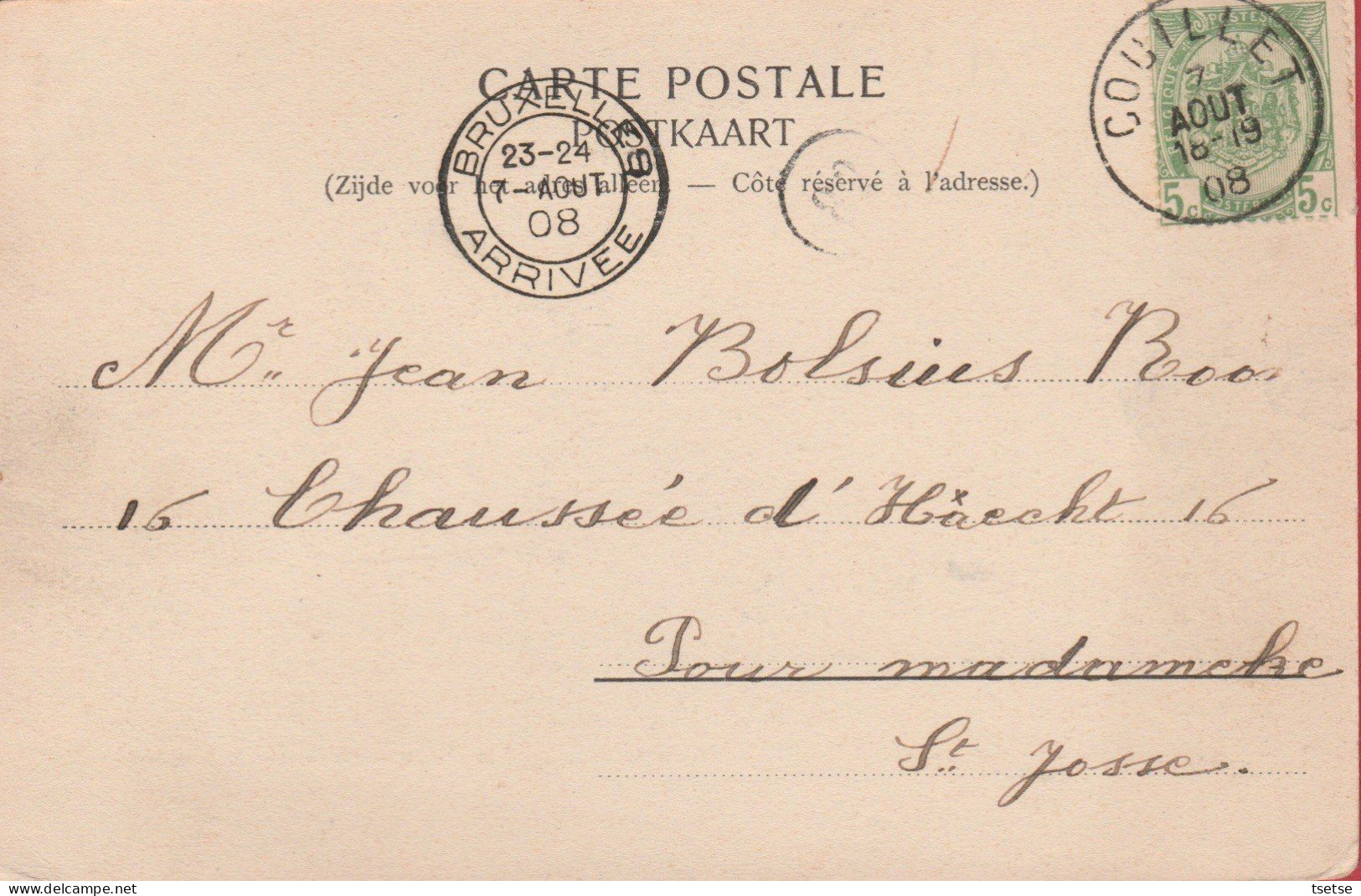 Loverval - La Place Communale - 1908 ( Voir Verso ) - Gerpinnes