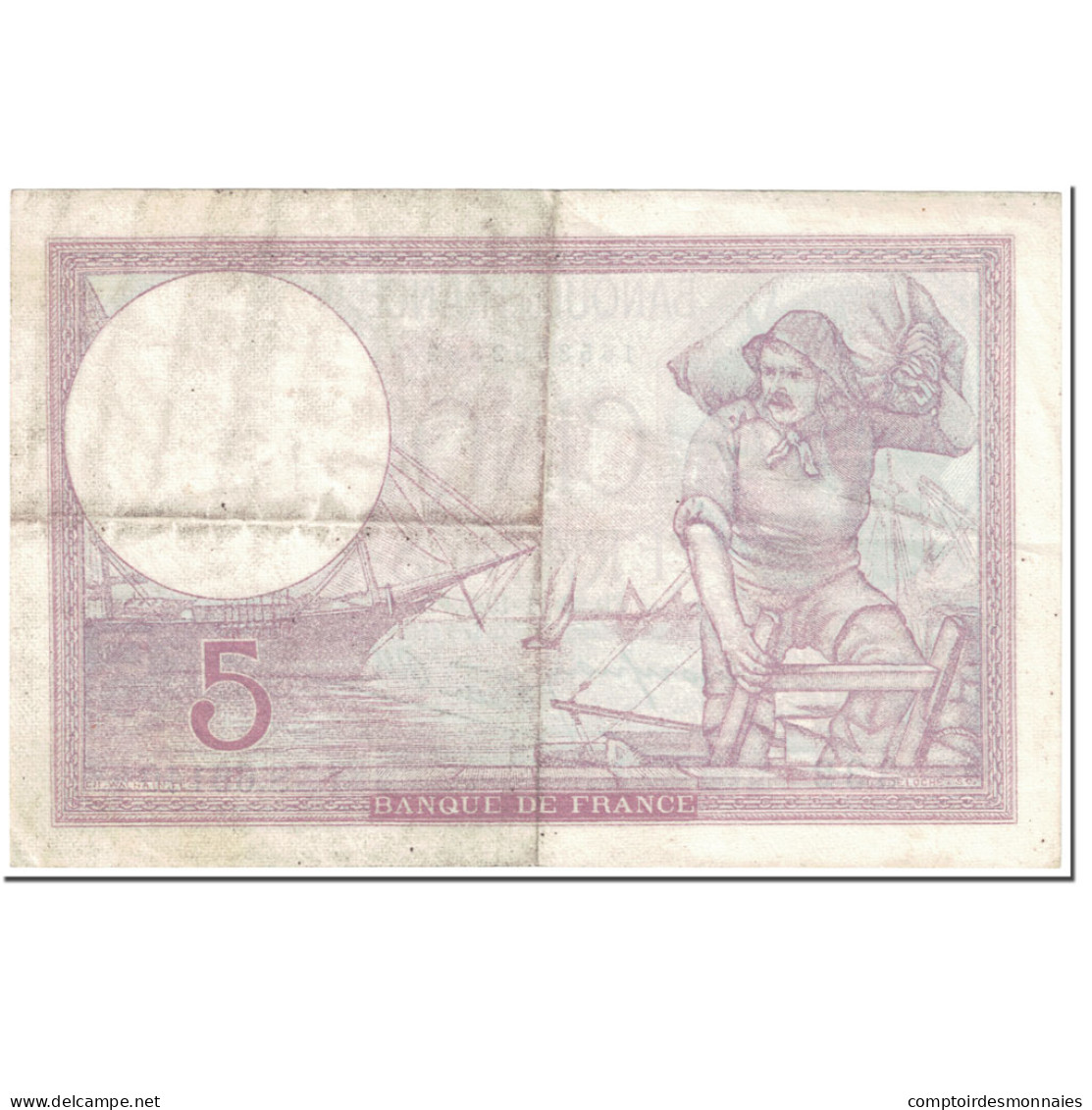 France, 5 Francs, Violet, 1940, 1940-11-28, TTB, Fayette:4.15, KM:83 - 5 F 1917-1940 ''Violet''