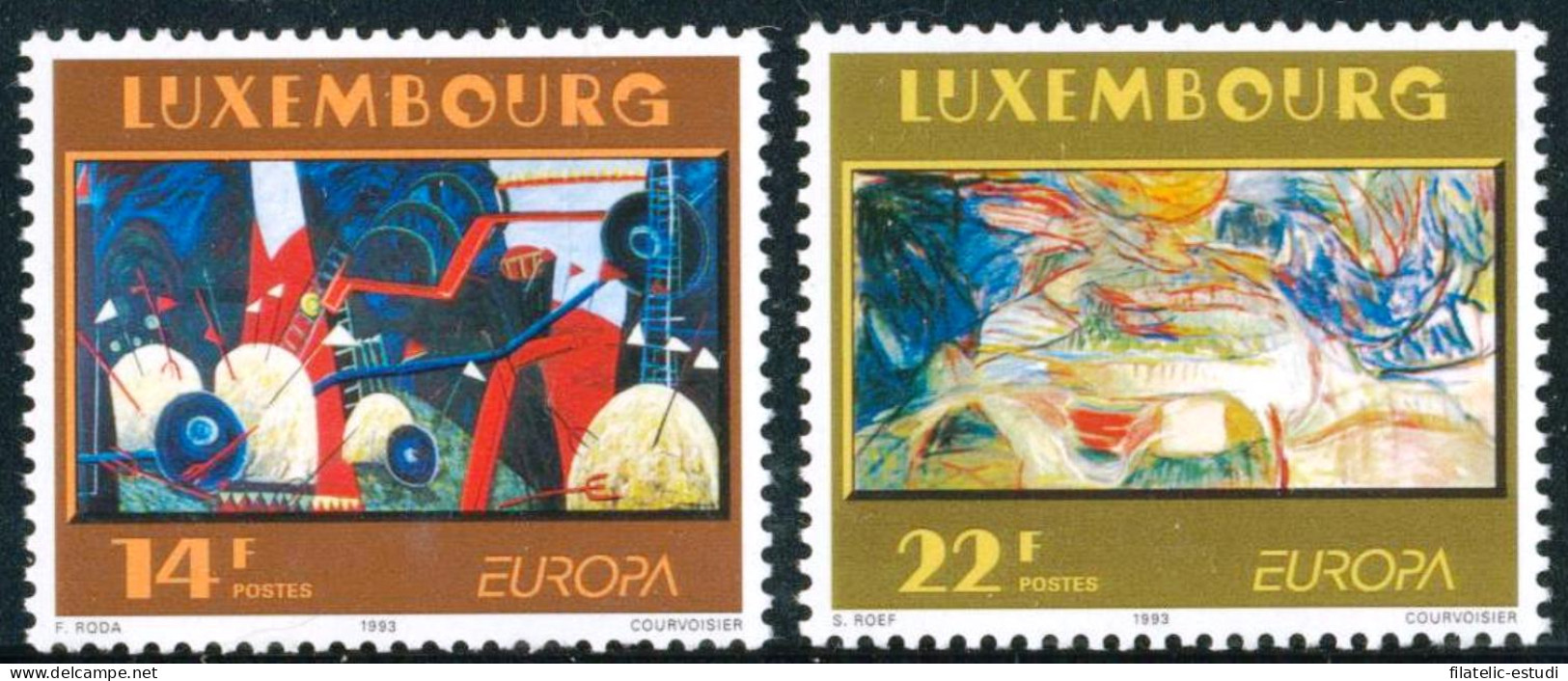 PI2 Luxemburgo Luxembourg  Nº 1268/69  1993 Europa-arte Contemporáneo-Lujo - Otros & Sin Clasificación