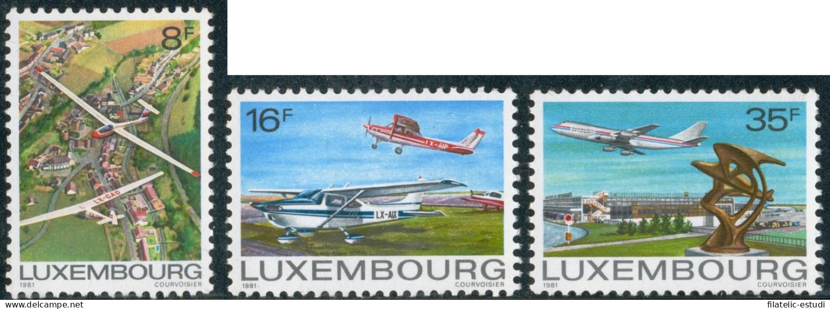 Luxemburgo Luxembourg  Nº 987/89  1981  Aviación Lujo - Andere & Zonder Classificatie