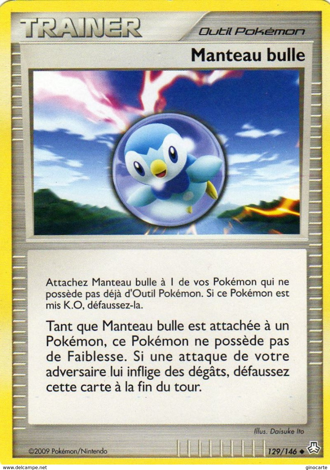 Carte Pokemon 129/146 Manteau Bulle 2009 - Other & Unclassified