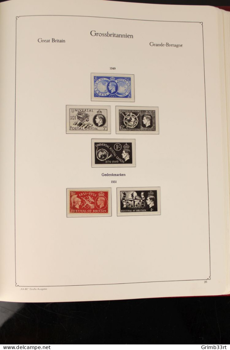 Groot-Brittannië / Great Britain - Enkele Postfrisse Zegels In Een Album / Some MNH Stamps In An Album - 1948-1969 - Verzamelingen