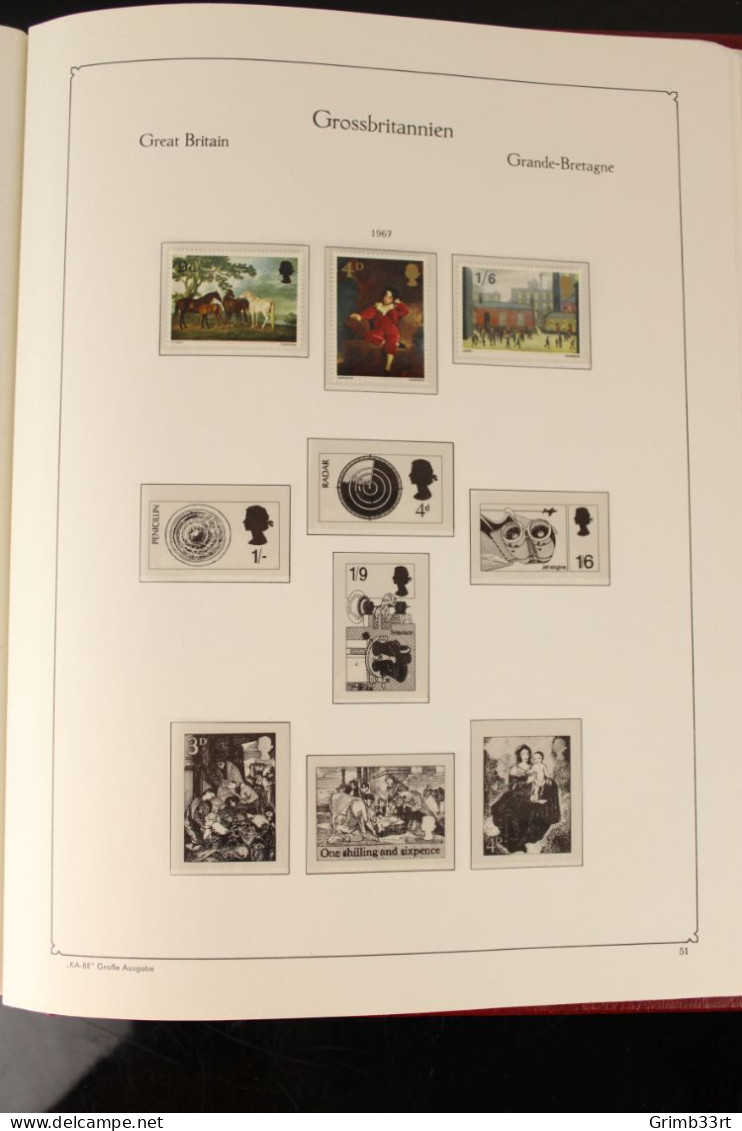 Groot-Brittannië / Great Britain - Enkele Postfrisse Zegels In Een Album / Some MNH Stamps In An Album - 1948-1969 - Collections