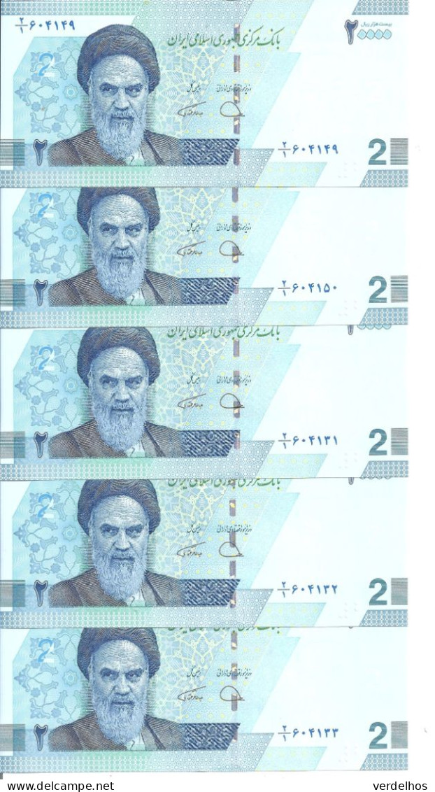 IRAN 20000 RIALS ND2021 UNC P New ( 5 Billets ) - Iran