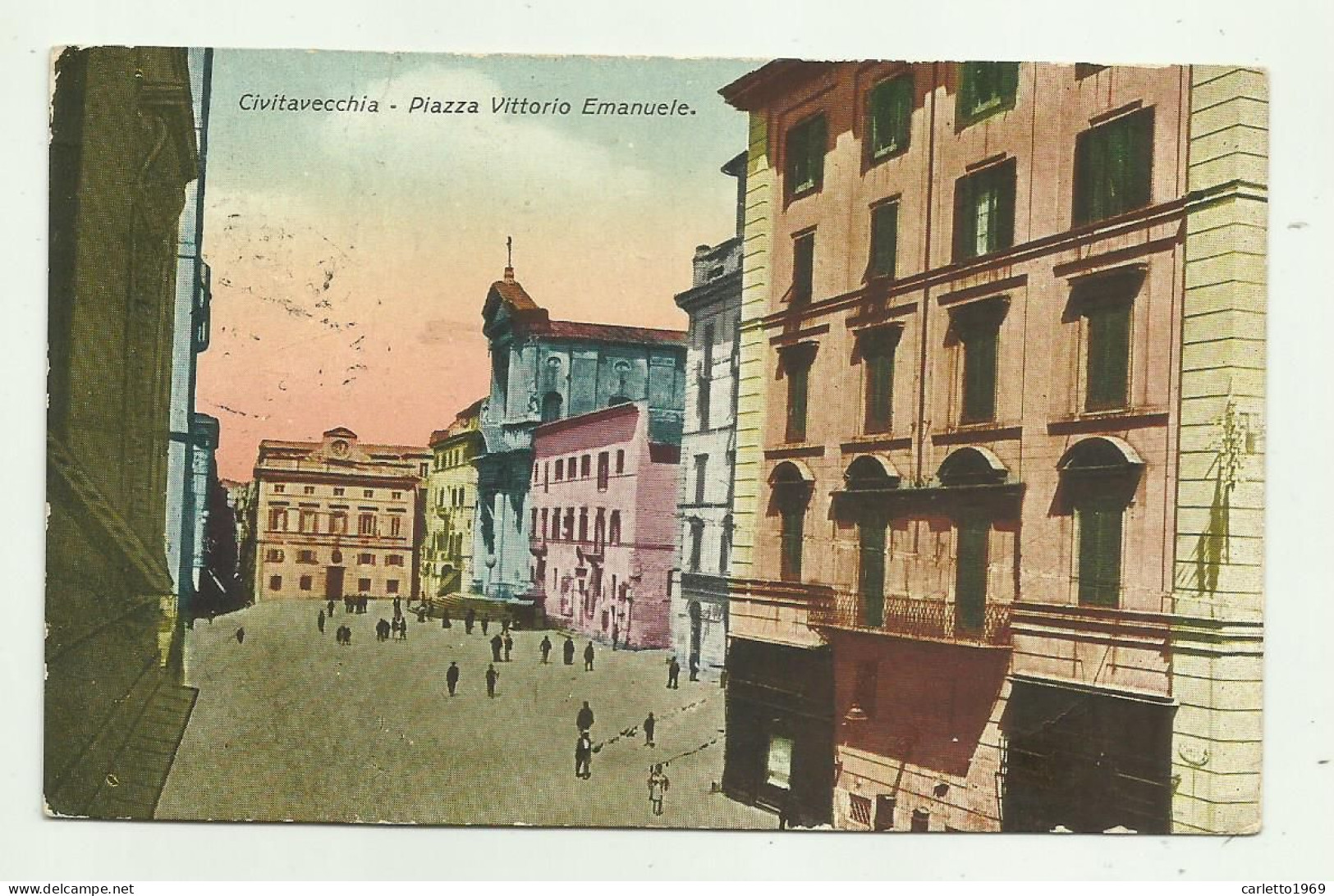 CIVITAVECCHIA - PIAZZA VITT. EMANUELE 1931 VIAGGIATA FP - Civitavecchia