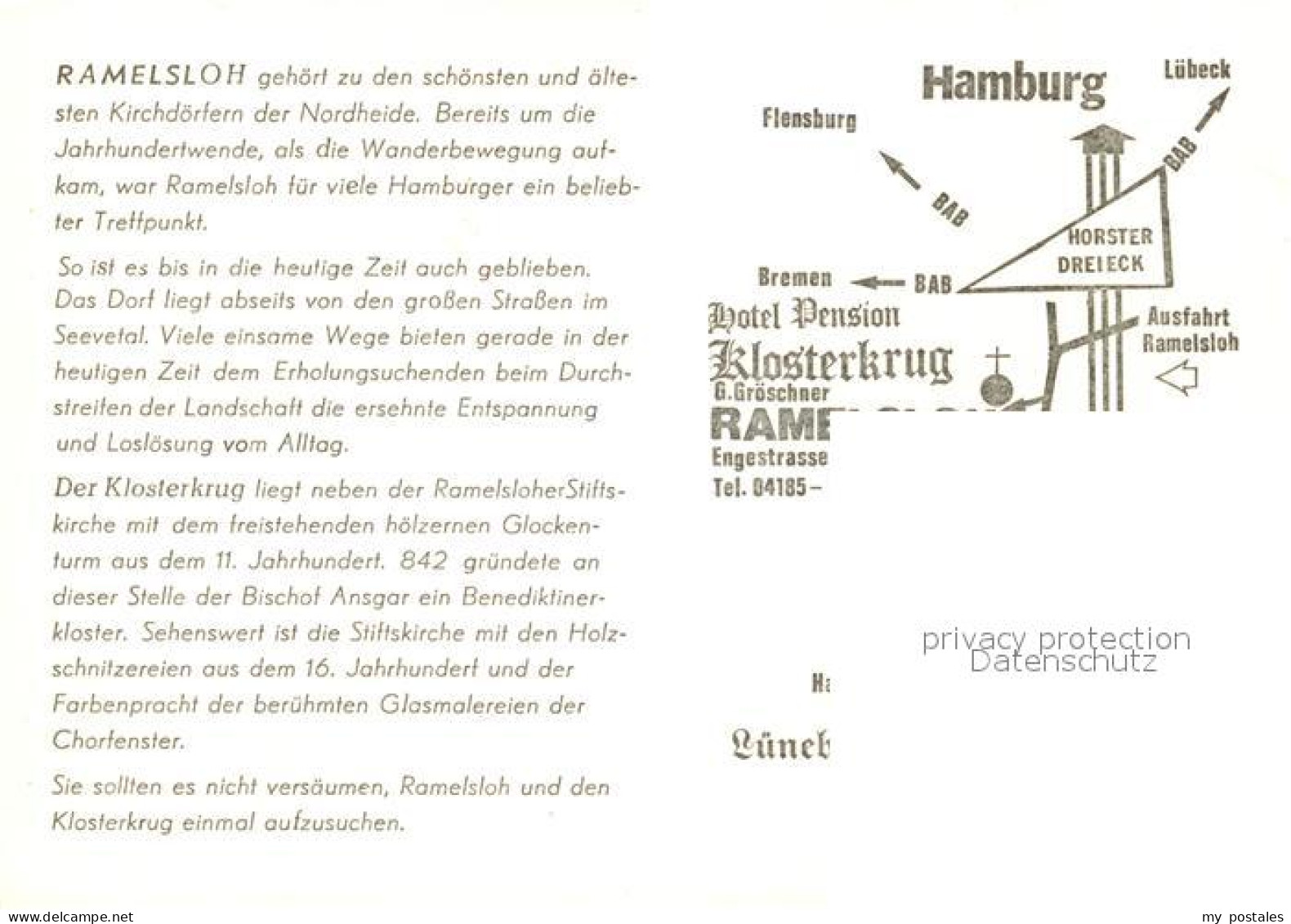 73081105 Ramelsloh Hotel Pension Kirche Landschaftspanorama Lueneburger Heide Ra - Seevetal