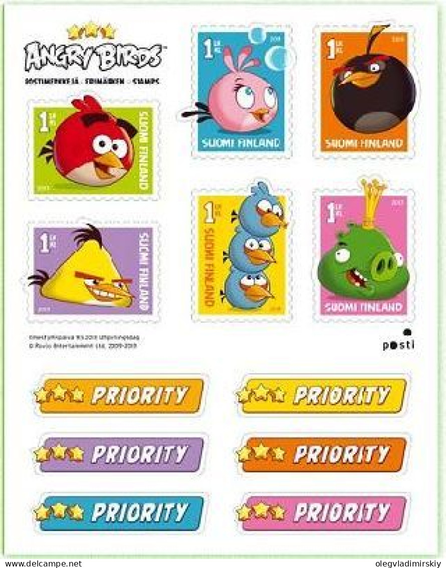 Finland Finnland Finlande 2013 Angry Birds Set Of 6 Stamps In Booklet MNH - Carnets