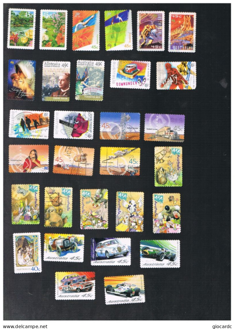 AUSTRALIA  -  LOT OF 30 DIFFERENT STAMPS -      USED° -  LOTTO 4 - Gebraucht