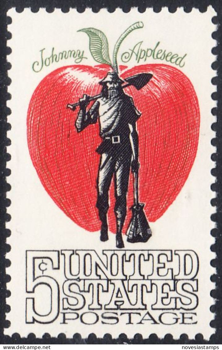 !a! USA Sc# 1317 MNH SINGLE (a3) - Johnny Appleseed - Nuovi