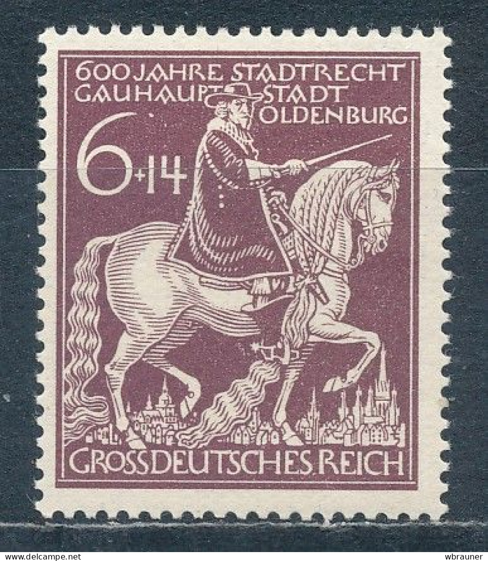 Deutsches Reich 907 Plattenfehler  VI ** Mi. 80,- - Abarten & Kuriositäten