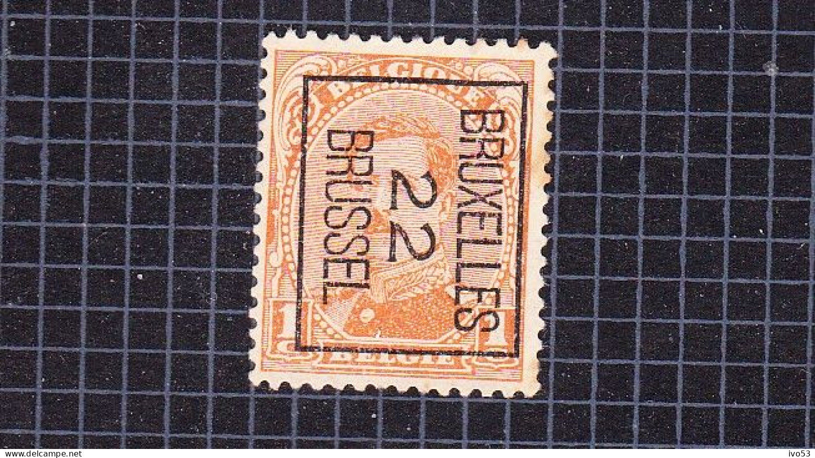 Albert I.1c:nr 135(*) Zonder Gom, Voorafstempeling:Bruxelles 22 Brussel. - Typos 1922-26 (Albert I)