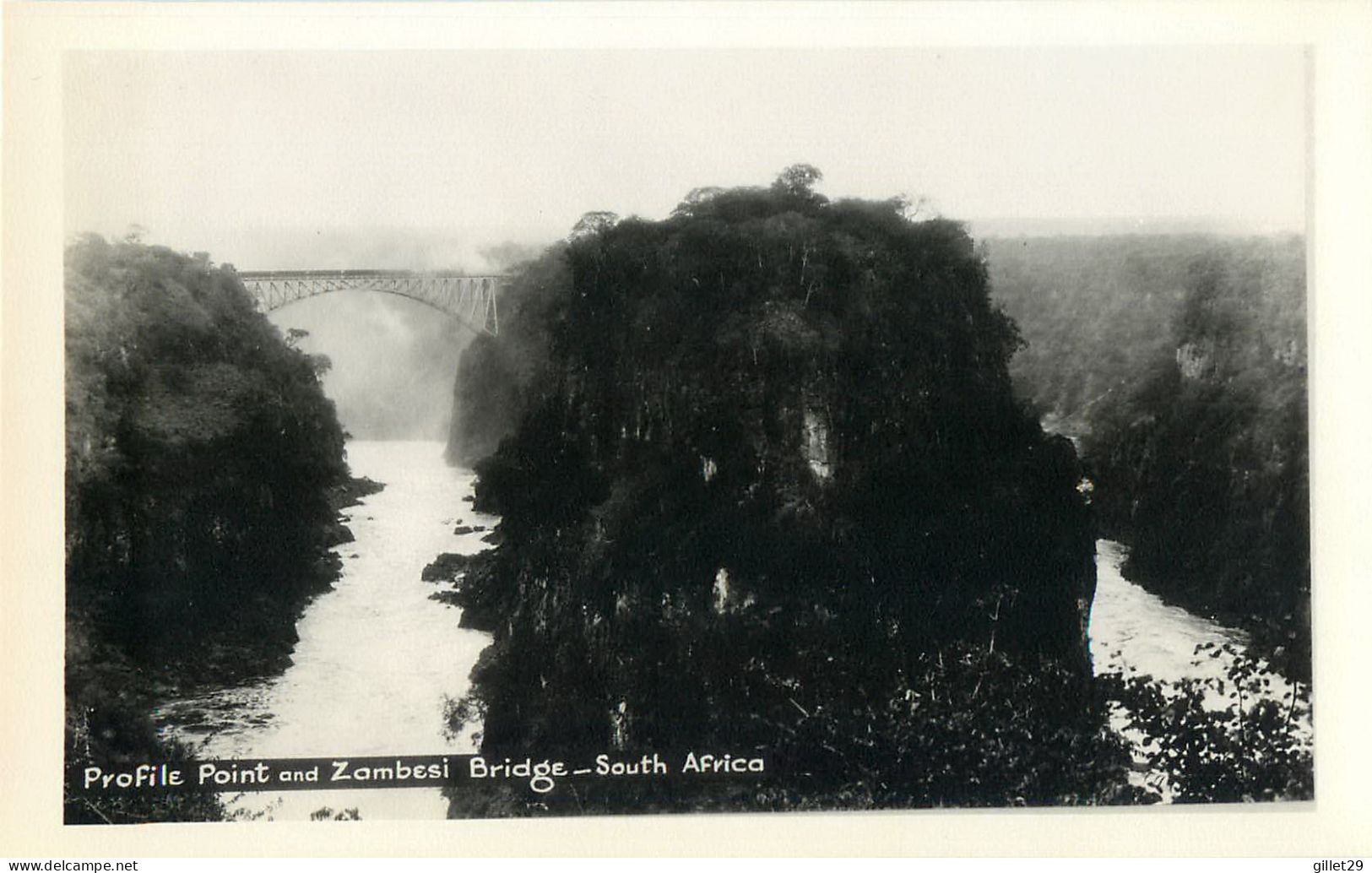 ZAMBESI, ZIMBABWE - PROFILE POINT  AND ZAMBESI BRIDGE - CANADIAN PACIFIC CRUISE - REAL PHOTO -  ASS. SCREEN NEWS - - Zimbabwe