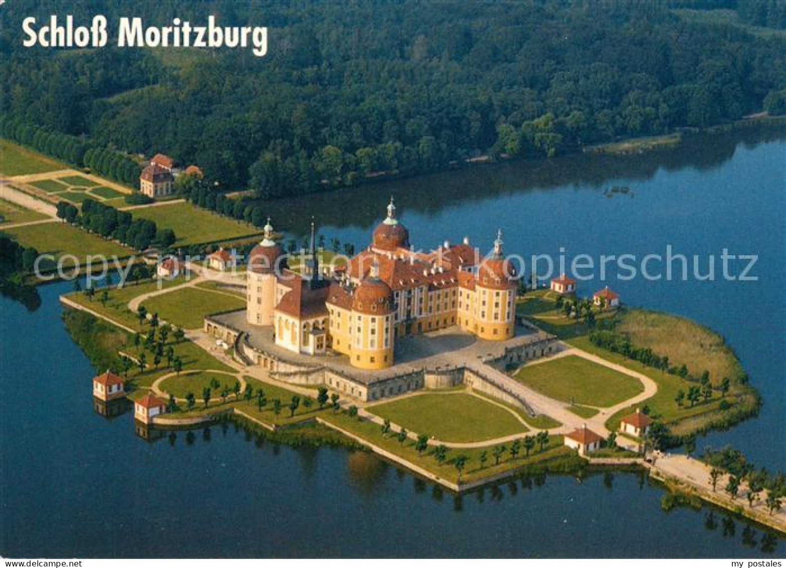 73080673 Moritzburg Sachsen Schloss Fliegeraufnahme Moritzburg - Moritzburg