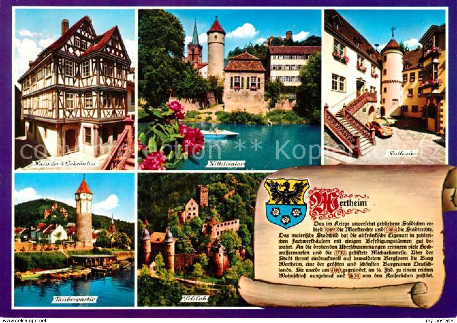 73047824 Wertheim Main Haus Der 4 Gekroenten Tauberpartie Schloss Rathaus Kittst - Wertheim