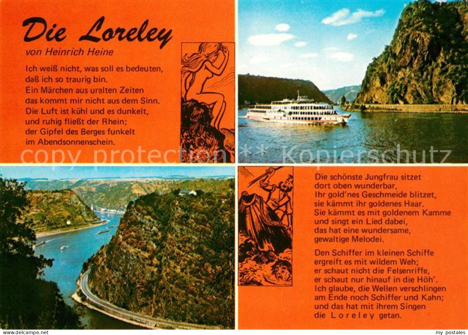 73047758 Loreley Lorelei Gedicht Heinrich Heine Faehrschiff Loreley Lorelei - Loreley