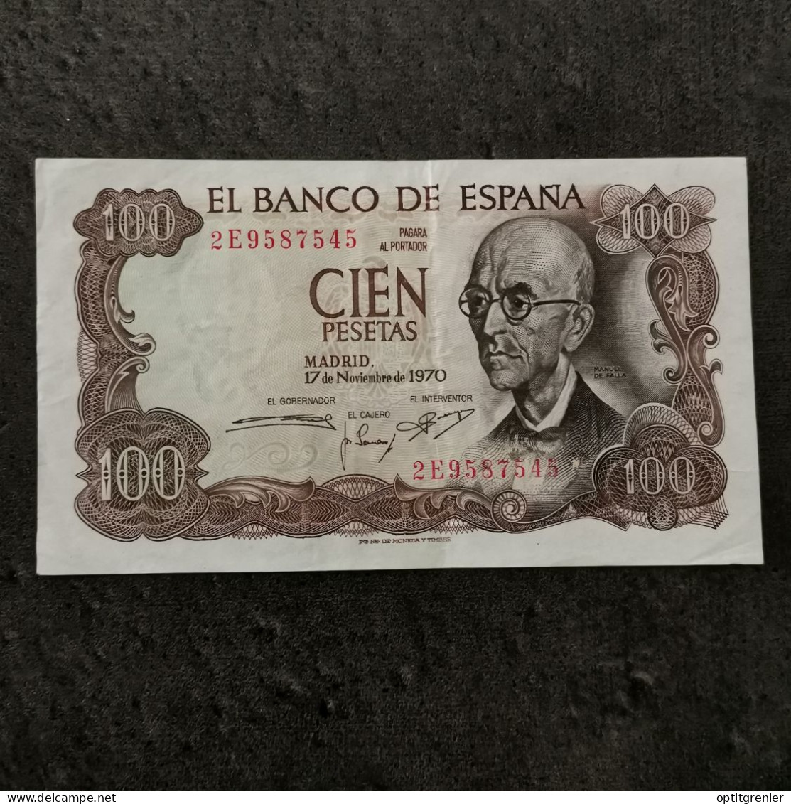 BILLET CIRCULE 100 PESETAS 1970 / BANKNOTE - 100 Peseten