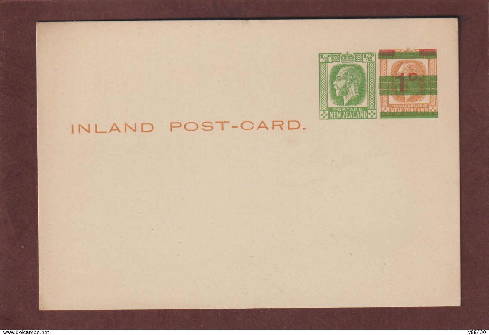 NOUVELLE ZÉLANDE -- Entier Postal Neuf Avec 2 Timbres - 1910/1930 - Entier Carte Postale - Georges V - 2 Scan - Ganzsachen