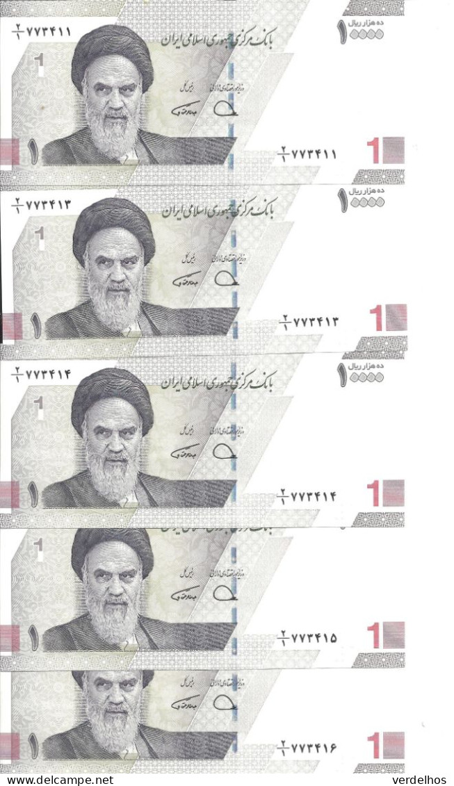 IRAN 10000 RIELS ND2021 UNC P 161 ( 5 Billets ) - Iran