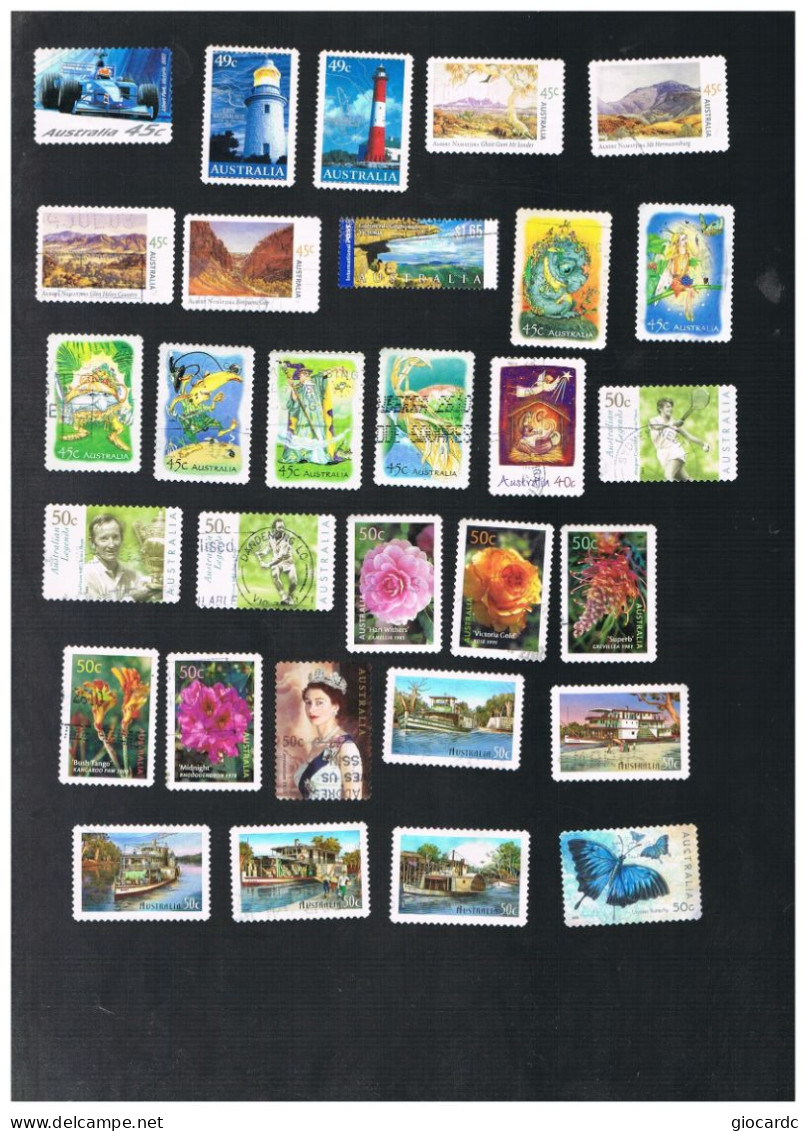 AUSTRALIA  -  LOT OF 30 DIFFERENT STAMPS -      USED°  - LOTTO 5 - Oblitérés