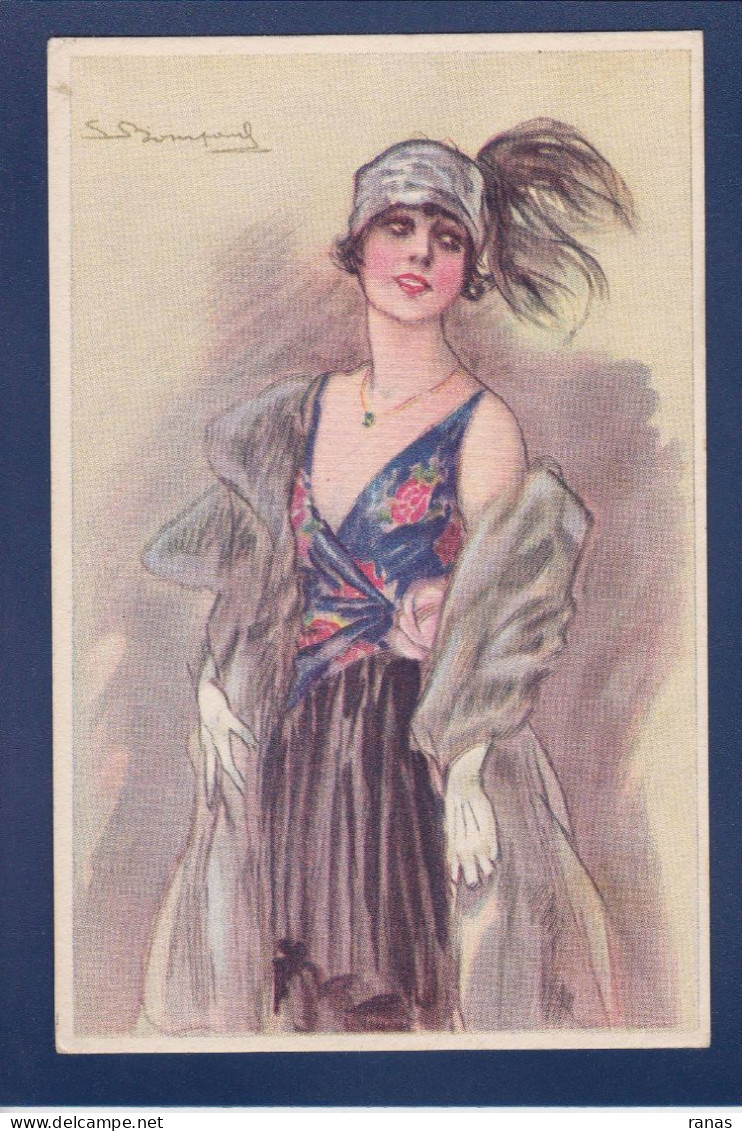 CPA BOMPARD Art Déco Illustrateur Italien Femme Woman Non Circulée 532-4 - Bompard, S.