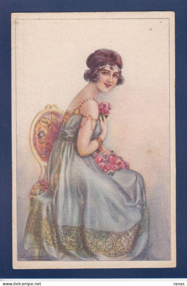 CPA BOMPARD Art Déco Illustrateur Italien Femme Woman Non Circulée 948-3 - Bompard, S.