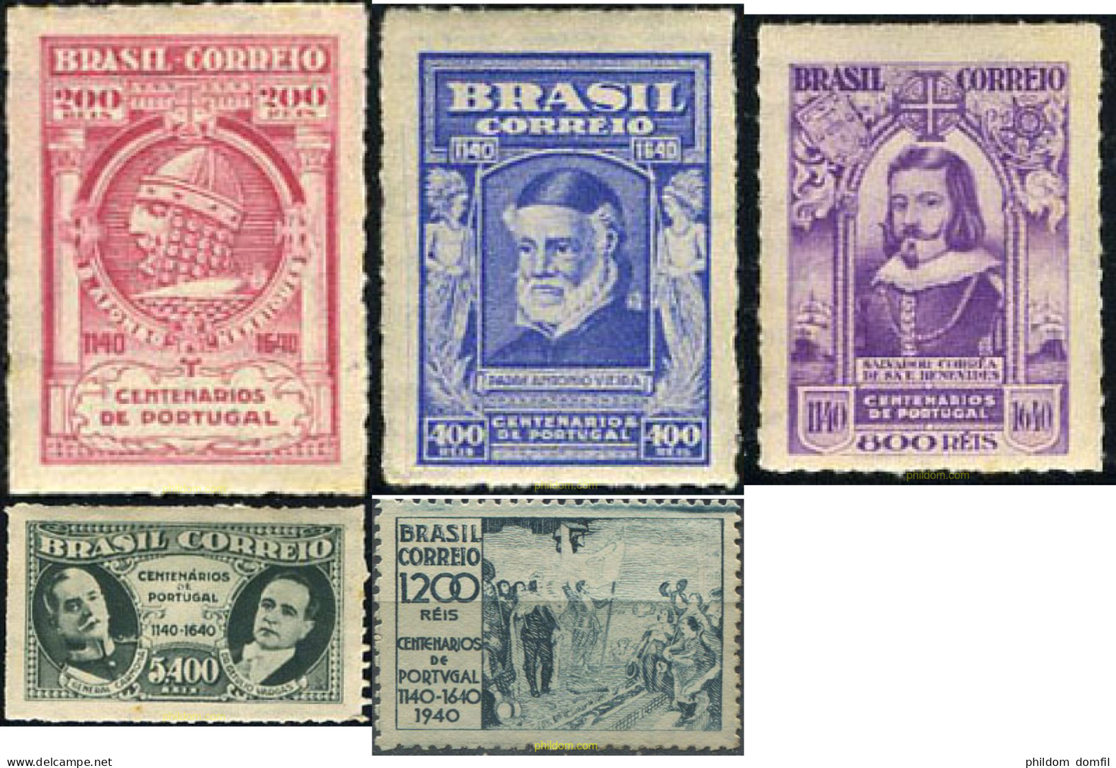 724998 HINGED BRASIL 1941 8 CENTENARIO DE LA MONARQUIA PORTUGUESA - Unused Stamps