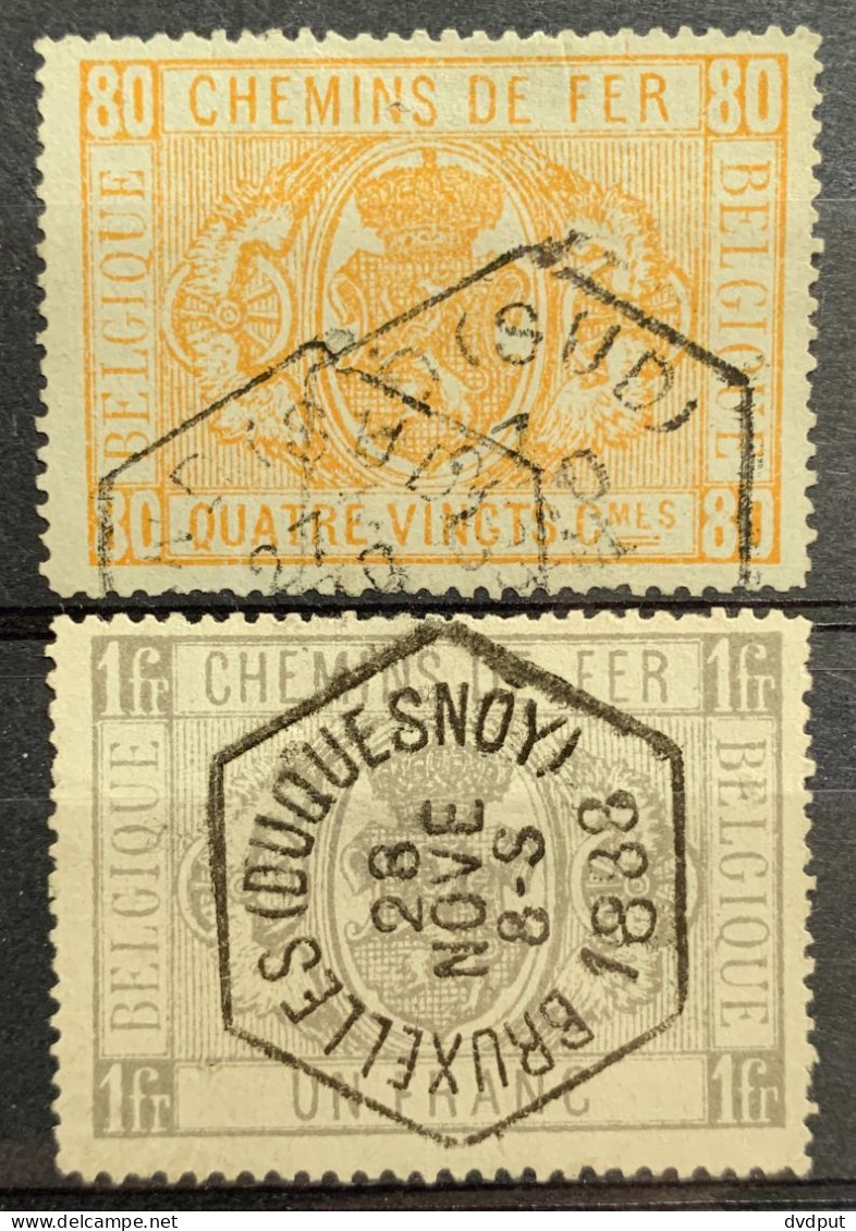 België, 1879-82, TR5+6, OBP 95€ - Afgestempeld