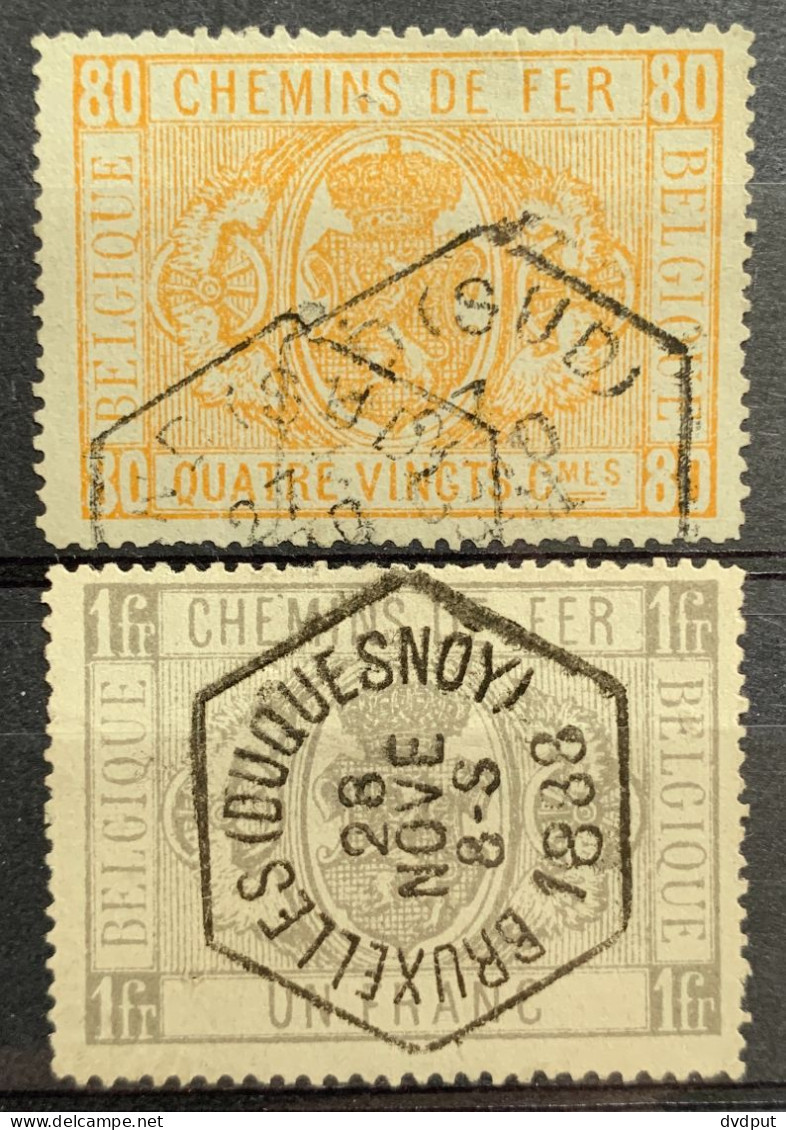 België, 1879-82, TR5+6, OBP 95€ - Oblitérés