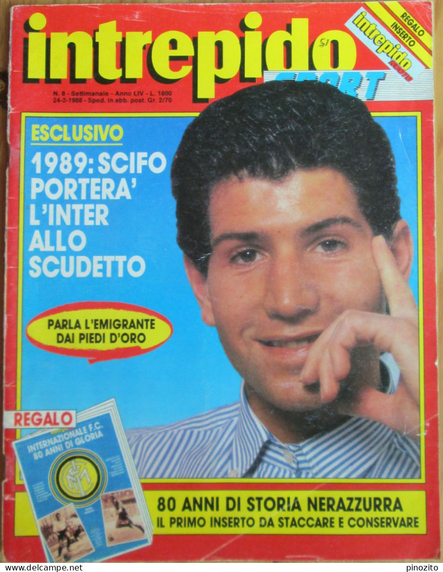 INTREPIDO 8 1988 Vincenzo Scifo Corny Thompson Pierluigi Marzorati Riccardo Cocciante - Sports