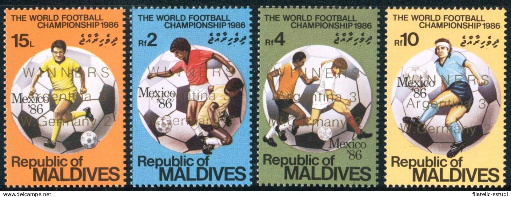 DEP6 Maldivas MAldives 1081/84 1986 MNH - Malediven (1965-...)