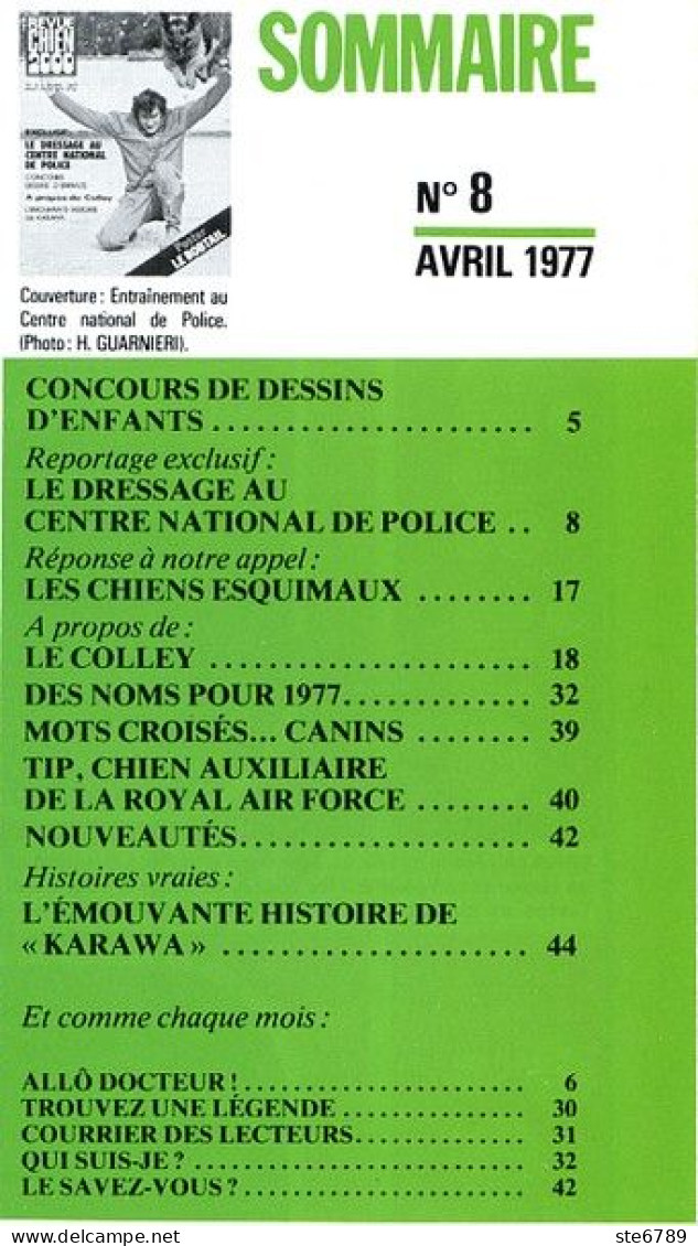 REVUE CHIEN N° 8 De 1977 Animaux Chiens - Animals