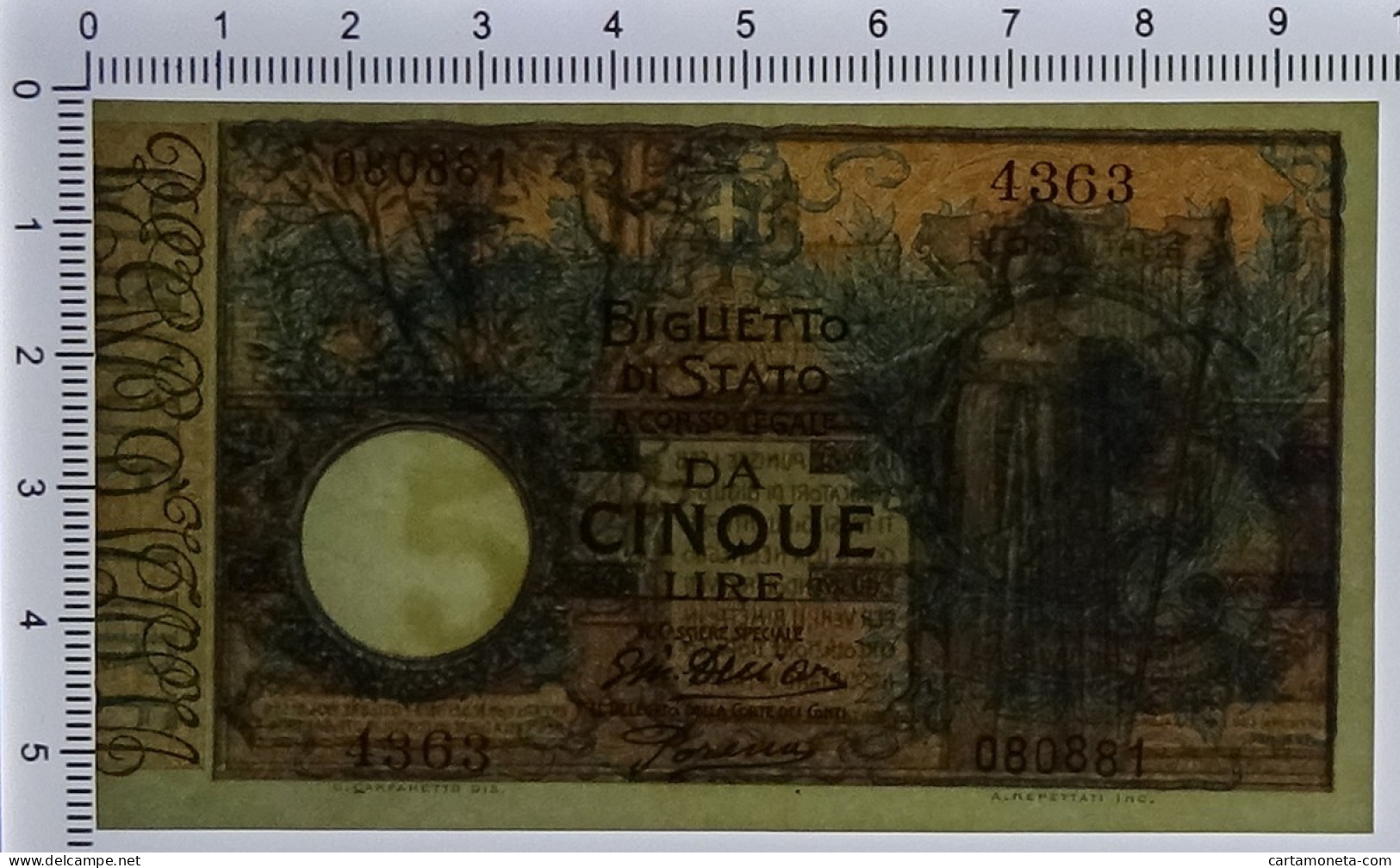 5 LIRE BIGLIETTO DI STATO VITTORIO EMANUELE III FLOREALE 14/10/1917 FDS-/FDS - Regno D'Italia – Other