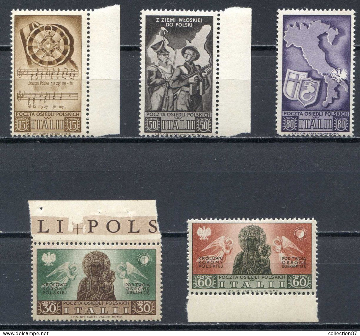 REF 001 > POLOGNE < Corps Expéditionnaire Polonais En Italie < Neuf Luxe -- MNH * * < Gourvernement En Exil Guerre 39/45 - Gobierno De Londres (En Exhilio)