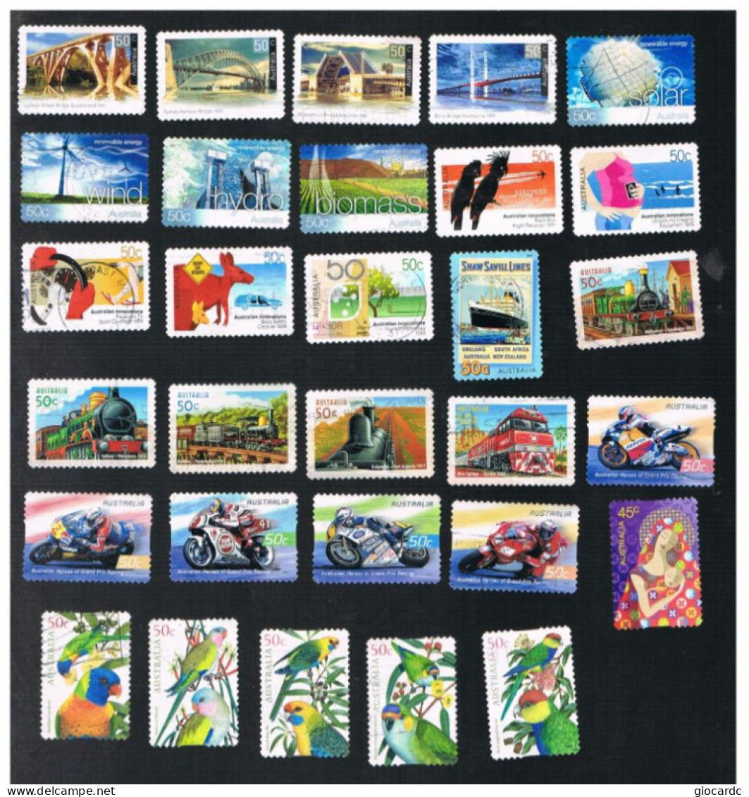 AUSTRALIA  -  LOT OF 30 DIFFERENT STAMPS -      USED° - LOTTO 7 - Gebraucht