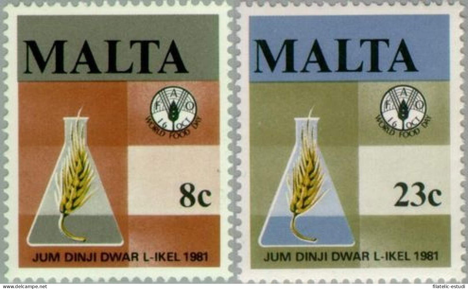 Malta 622/23 1981 Día Mundial De La Alimentación Símbolos Lujo - Malta