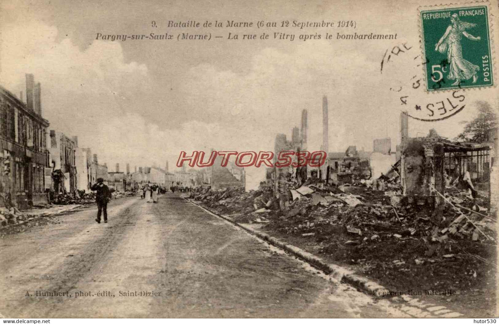 CPA PARGNY SUR SAULX - GUERRE 1914 - LA RUE DE VITRY APRES LE BOMBARDEMENT - Pargny Sur Saulx