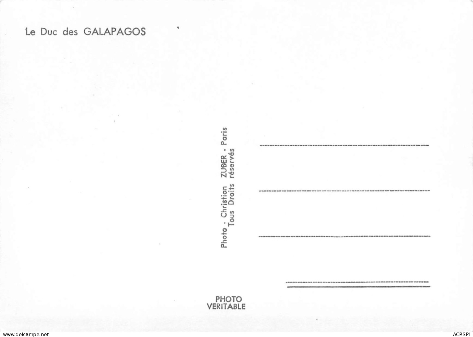 GALAPAGOS EQUATEUR Equator Le Duc Peroquet  Photo Christian ZUBER      33 (scan Recto Verso)MH2995 - Ecuador
